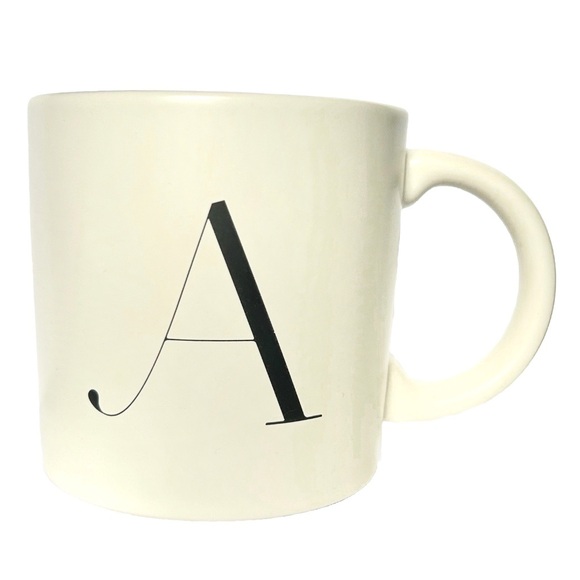 Indigo Monogram Initial A Letter Ceramic Mug White Creme Purple Coffee Tea Lilac - Picture 8 of 9